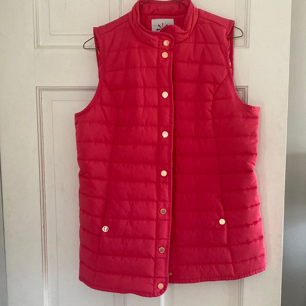 Isaac Mizrahi Live Pink lightweight Vest size xs